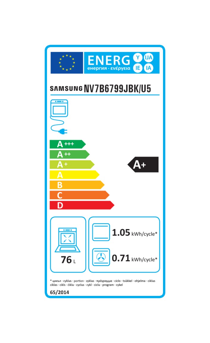 Samsung NV7B6799JBK Serie 6 Dual Cook Flex™ Steam Doppelter kombinierter dampfof