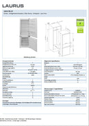 Laurus LKG178E Einbau-Kühlschrank 178 cm Kühlgerät integrierbar leise EEK