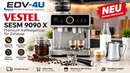 ☕ VESTEL SESM 9090 X – Premium Siebträger-Espressomaschine mit Mahlwerk – NEU