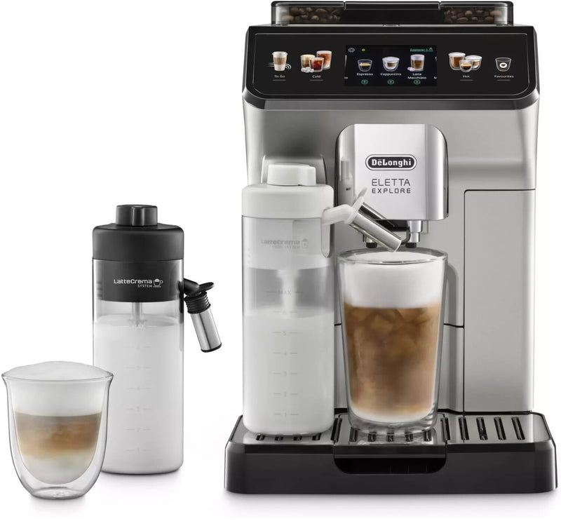 DeLonghi ECAM 450.55.S Eletta Explore 1,8 L Kaffeevollautomat - Schwarz/Silber