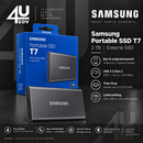 Samsung Portable SSD T7 2TB Titan Gray, blaue Originalverpackung