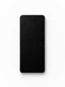 Samsung Galaxy Z Flip6 256GB Silber – Produktfoto, Beleuchtung und Reflexionen bearbeitet