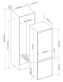 Laurus LKG178E Einbau-Kühlschrank 178 cm Kühlgerät integrierbar leise EEK